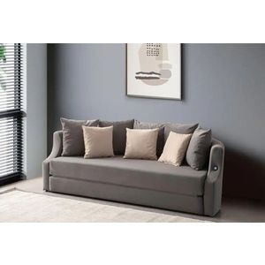 Canapea extensibila 3 locuri, Atelier del Sofa, 752EST1124, Lemn de carpen;PAL, Antracit imagine