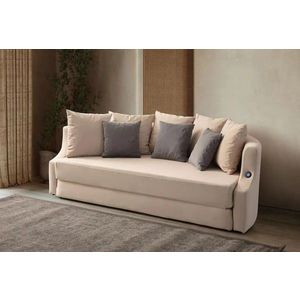 Canapea extensibila 3 locuri, Atelier del Sofa, 752EST1125, Lemn de carpen;PAL, Crem imagine