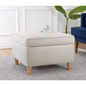Taburet, Atelier del Sofa, 209FLF1419, Bumbac, Crem imagine