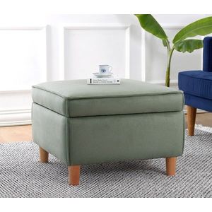 Taburet, Atelier del Sofa, 209FLF1420, Bumbac, Verde imagine