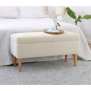 Taburet, Atelier del Sofa, 209FLF1410, 50% bumbac, 50% in, Crem imagine