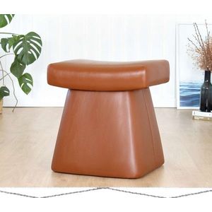 Taburet, Atelier del Sofa, 209FLF1445, Piele ecologica, Bej imagine