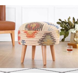 Taburet, Atelier del Sofa, 209FLF1441, 50% bumbac, 50% in, Crem imagine