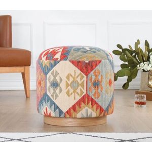 Taburet, Atelier del Sofa, 209FLF1438, 50% bumbac, 50% in, Multicolor imagine