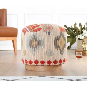 Taburet, Atelier del Sofa, 209FLF1439, 50% bumbac, 50% in, Crem imagine