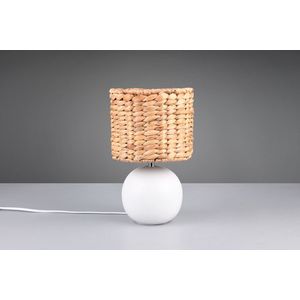 Lampa de masa Vina, TRIO, 18x29 cm, 40W, 1x E27, ceramica, alb/bej imagine