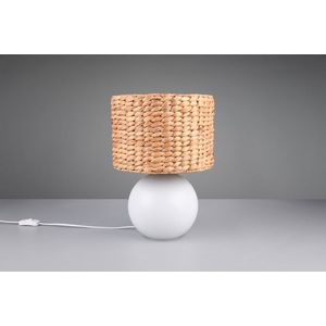 Lampa de masa Vina, TRIO, 28x40 cm, 40W, 1x E27, ceramica, alb/bej imagine