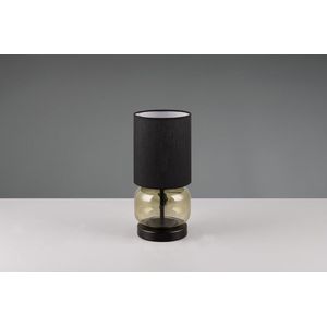 Lampa de masa Elio, TRIO, 13.5x28.5 cm, 40W, 1x E27, metal, negru mat/verde imagine