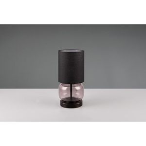 Lampa de masa Elio, TRIO, 13.5x28.5 cm, 40W, 1x E27, metal, negru mat/gri imagine