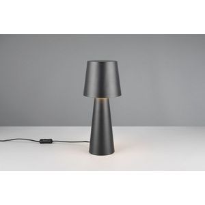 Lampa de masa Nubian, TRIO, 16x40 cm, 10W, 1x E27, metal, negru mat imagine