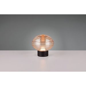 Lampa de masa Earl, RL, 15.5x14.5 cm, 1.5W, 1x SMD, metal, negru mat/chihlimbar imagine