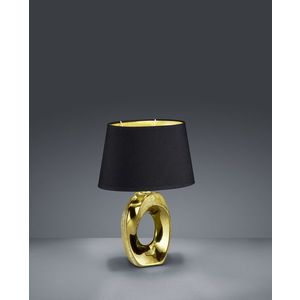Lampa de masa Taba, RL, 23x16x33 cm, 40W, 1x E14, ceramica, auriu/negru imagine