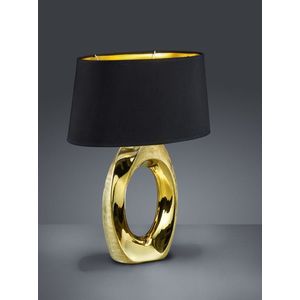 Lampa de masa Taba, RL, 38x24x52 cm, 60W, 1x E27, ceramica, auriu/negru imagine