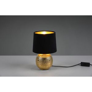Lampa de masa Sophia, RL, 16x26 cm, 40W, 1x E14, ceramica, auriu/negru imagine