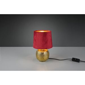 Lampa de masa Sophia, RL, 16x26 cm, 40W, 1x E14, ceramica, auriu/rosu imagine