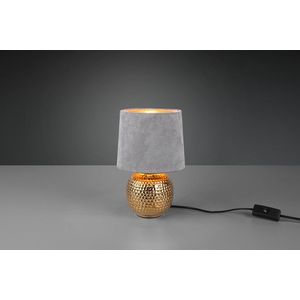 Lampa de masa Sophia, RL, 16x26 cm, 40W, 1x E14, ceramica, auriu/gri imagine