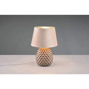 Lampa de masa Ariana, RL, 24x35 cm, 60W, 1x E27, ceramica/catifea, bej imagine