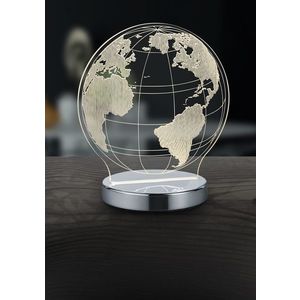 Lampa de masa Globe, RL, 17.5x12x20 cm, 7W, 1x SMD, metal, argintiu imagine