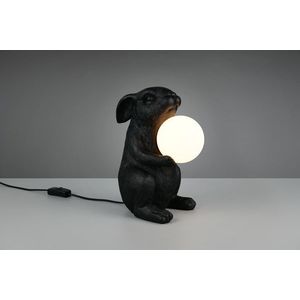 Lampa de masa Rabbit, RL, 21x16x28 cm, 5W, 1x G9, polirasina, negru imagine