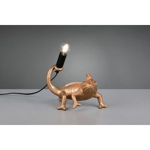 Lampa de masa Crawly, RL, 24.5x14x22 cm, 10W, 1x E14, polirasina, auriu imagine