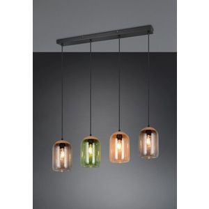 Lustra Cork, TRIO, 90x15x150 cm, 10W, 4x E27, metal/sticla, multicolor imagine