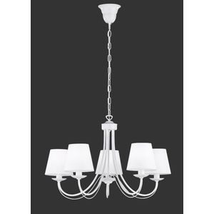 Candelabru Cortez, TRIO, 70x150 cm, 28W, 5x E14, metal, alb mat imagine