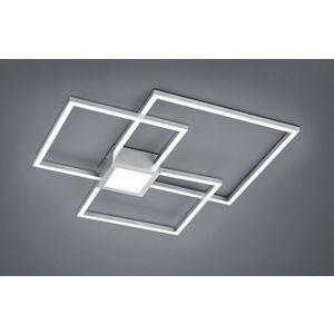 Plafoniera Hydra, TRIO, 65.5x66.5x6.5 cm, 38W, 1x LED, metal, nichel mat imagine