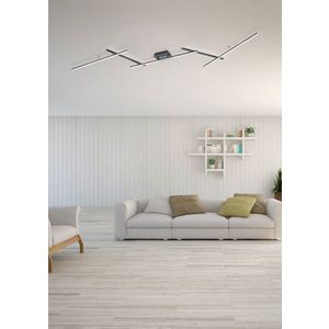 Plafoniera Arvin, TRIO, 245x50x8.5 cm, 22W / 8W, 2x SMD, metal, negru mat imagine