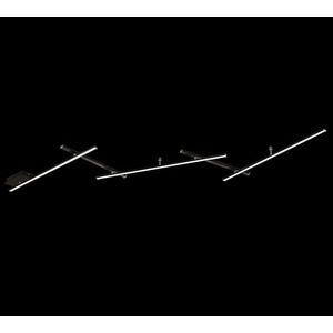 Plafoniera Indira, TRIO, 245x50x6.5 cm, 25W, 1x SMD, metal, negru mat imagine
