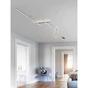Plafoniera Indira, TRIO, 245x50x6.5 cm, 25W, 1x SMD, metal, nichel mat imagine