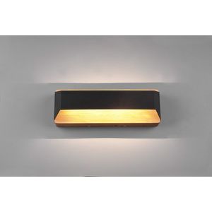 Aplica de perete Arino, TRIO, 35.2x12 cm, 13.5W, 1x SMD, metal, negru mat/natur imagine