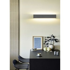 Aplica de perete Concha, TRIO, 47x8 cm, 9W, 2x LED, metal, antracit imagine