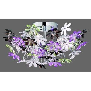 Plafoniera Flower, RL, 51x25 cm, 40W, 4x E14, metal, multicolor imagine