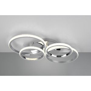 Plafoniera Cires, RL, 65.5x49.5x8.5 cm, 27W, 1x SMD, metal, argintiu imagine