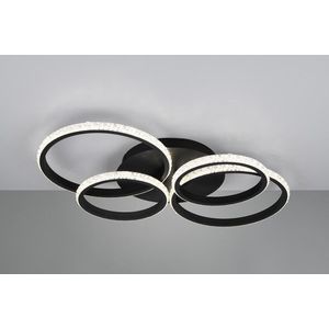 Plafoniera Cires, RL, 65.5x49.5x8.5 cm, 27W, 1x SMD, metal, negru mat imagine