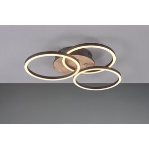 Plafoniera Circle, RL, 43.5x9.5 cm, 27W, 1x SMD, MDF, natur imagine