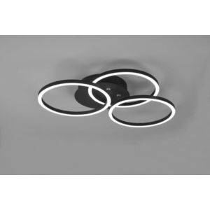 Plafoniera Circle, RL, 43.5x9.5 cm, 27W, 1x SMD, metal, negru mat imagine