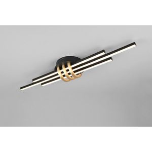 Plafoniera Cinto, RL NOW, 81x18x10.5 cm, 20W, 1x SMD, metal, negru/auriu imagine