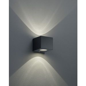 Aplica de perete pentru exterior Cordoba, RL, 10x9 cm, 2W, 2x SMD, plastic, negru mat imagine