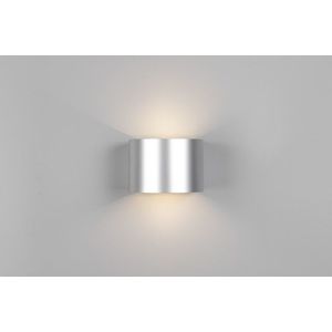 Aplica de perete rotunda pentru exterior Genie, RL NOW, 14x12x10 cm, 1W, 2x SMD, plastic, titaniu imagine