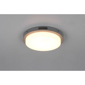 Plafoniera rotunda pentru exterior Bermejo, TRIO, 30x5.7 cm, 14W, 1x SMD, metal, antracit/alb imagine