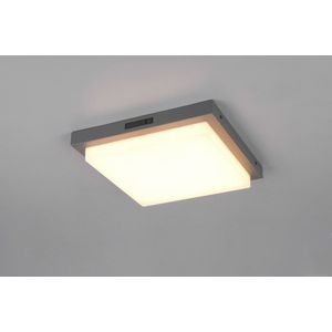 Plafoniera patrata pentru exterior Bermejo, TRIO, 30x30x5.7 cm, 14W, 1x SMD, metal, antracit/alb imagine
