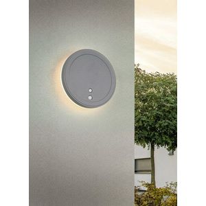 Aplica de perete pentru exterior cu senzor Fortaleza, RL, 3.5x14 cm, 2W, 1x SMD, aluminiu, antracit imagine