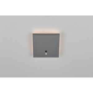 Aplica de perete pentru exterior cu senzor Fortaleza, RL, 14x3.5x14 cm, 2W, 1x SMD, aluminiu, antracit imagine