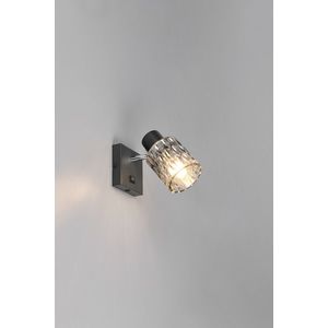 Aplica de perete Jack, RL, 10x10x16 cm, 10W, 1x E27, metal, negru/gri imagine