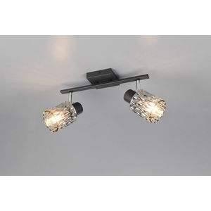 Plafoniera Jack , RL, 37x16x21 cm, 10W, 2x E27, metal, negru/gri imagine