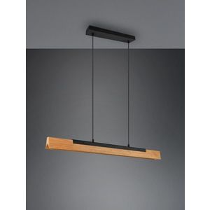 Lustra Kerala, TRIO, 90x8.5x150 cm, 25W, 1x SMD, metal, negru mat/natur imagine