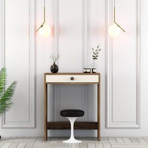 Masa de machiaj, Hanah Home, Lizbon, 70x40x84.7 cm, Maro/Crem imagine