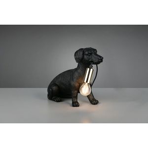 Lampa de masa Rudi, RL, 28x12.5x23.5 cm, 10W, 1x E14, polirasina, negru imagine