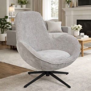 Fotoliu Lunaire, Homla, 86x76x87 cm, metal/poliester, gri imagine